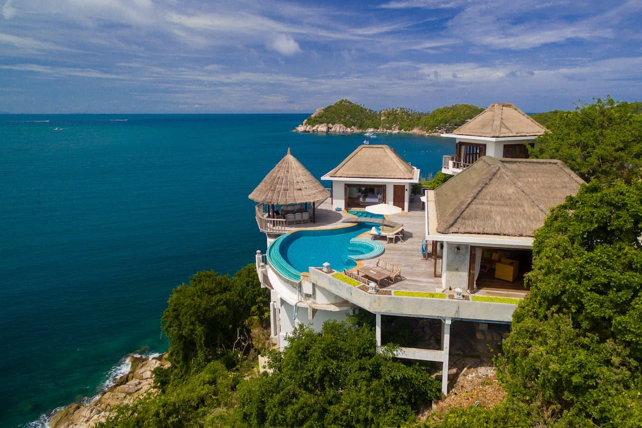 Panoramic ocean view from Villas Sabai Jai on Koh Tao